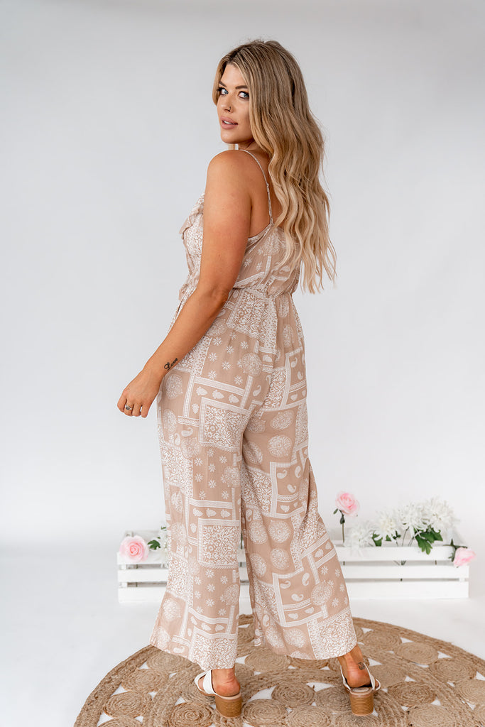 Cream lace jumpsuit